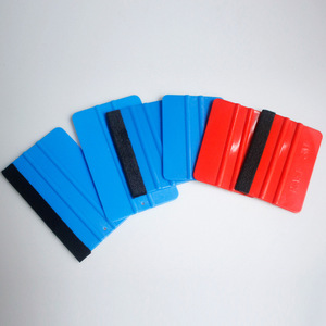 Xe Phim Điện Thoại Di Động Phim Cửa Sổ Phim Công Cụ Vinyl Nhựa Scraper Squeegee Với Mềm Cảm Thấy Cạnh Cửa Sổ Kính Cảm Thấy Squeegee - Product Image 4