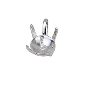 Pendentif en argent S925 à quatre griffes, vide, support de collier en H, fabrication DIY, pendentifs en perles pour femmes, breloques, accessoires semi-vides - Product Image 5