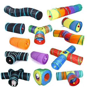 New Design Multiple Styles Interactive Cat Tube Toy Pet Cat Tunnel For Puppy Kitty Kitten Rabbit