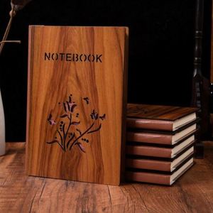 Carnets de notes en bois de luxe écologiques personnalisés avec reliure cousue et 100 feuilles - Product Image 5