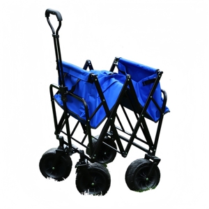 Chariot de camping silencieux à roues à roulement silencieux, chariot pliant silencieux pour parc, ville, loisirs en plein air, chariot utilitaire robuste pour jardin et courses - Product Image 1