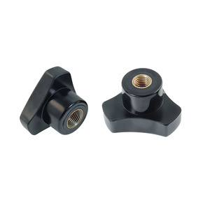 Perilla de sujeción con rosca interna de latón M6 M12, perilla triangular de baquelita con rosca interna - Product Image 4