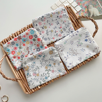 Dompet Koin Tipis Motif Bunga Lucu Kantong Ritsleting Kartun Menggemaskan - Dompet Kecil Bergaya Segar untuk Tas Kosmetik