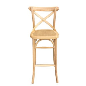 Tabourets de <span class=keywords><strong>bar</strong></span> modernes en métal antique chaises à dossier croisé pour la maison, le restaurant ou l'extérieur cadre en <span class=keywords><strong>bois</strong></span> d'occasion bon marché d'usine - Product Image 2
