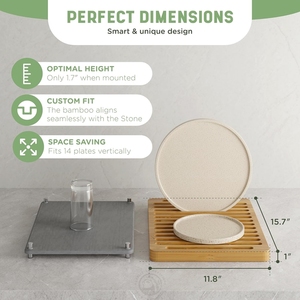 <span class=keywords><strong>Escurridor</strong></span> <span class=keywords><strong>de</strong></span> <span class=keywords><strong>Platos</strong></span> <span class=keywords><strong>de</strong></span> Bambú con Tapete Absorbente <span class=keywords><strong>de</strong></span> Piedra, <span class=keywords><strong>Escurridor</strong></span> <span class=keywords><strong>de</strong></span> <span class=keywords><strong>Platos</strong></span> para Encimera <span class=keywords><strong>de</strong></span> Cocina para <span class=keywords><strong>Platos</strong></span>, Tazas <span class=keywords><strong>y</strong></span> <span class=keywords><strong>Vasos</strong></span> - Product Image 3