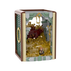 Funbuild MOC-222251 livre Nook Smaug <span class=keywords><strong>Hobbit</strong></span> et Seigneur des blocs de construction les anneaux modèle bloc de construction bricolage enfants briques jouets - Product Image 6