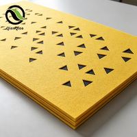 QIANQIAO Panneau Acoustique Personnalisé en PET Écologique, Motif Triangulaire Abstrait Découpé, pour Hôtels, Appartements, Réceptions Commerciales et Salles de Réunion