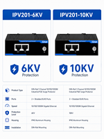 Parafoudre industriel PoE Hi-Net 10/100/1000M 6kV/10kV sur rail DIN RJ45 pour appareils réseau