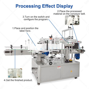 Machine d'étiquetage de bouteilles carrées et rondes, autocollants double face personnalisés OCEAN, devant et derrière, pour aliments en conserve - Product Image 3
