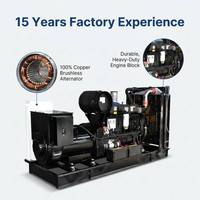Générateur diesel Baudouin 400 KVA à châssis ouvert, puissance de secours industrielle 320 KW, triphasé, super silencieux, certifié CE, ATS pour