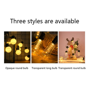 Năng lượng mặt trời ngoài trời không thấm nước G50 opalescent bóng đèn trong suốt bóng đèn chuỗi vườn trang trí chiếu sáng LED năng lượng mặt trời đèn chuỗi - Product Image 6