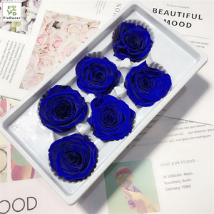 Commercio all'ingrosso 6 centimetri di Grado B Naturale Reale Freschi Conservati Secchi Rosa Testa Fiori Per Il FAI DA TE Decorazione di Cerimonia Nuziale - Product Image 6