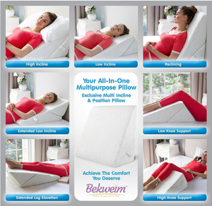 Reflujo <span class=keywords><strong>ácido</strong></span> Gerd Acidez Espalda Dolor de rodilla Ajuste Comodidad Inclinación Posicionador corporal Cama Cuña Almohada de espuma viscoelástica - Product Image 2