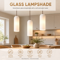 Abat-jour en verre blanc laiteux en forme de dôme, en verre sodocalcique, de remplacement pour suspension simple, vente en gros