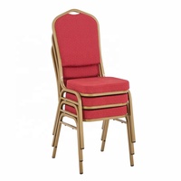 Chaises d'événements de mariage durables de haute qualité, finition dorée élégante, empilables pour usage commercial, hôpital, atelier, parc, salon