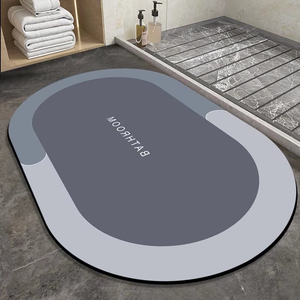 Uso domestico diatomee fango tappetini ad asciugatura rapida cucina bagno porta del bagno tappetino antibatterico vasca da bagno tappetini - Product Image 2