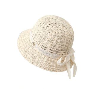 Women Pastoral Style Bucket Straw <b>Hat</b> Lace Ribbon Bowknot Spring Summer Casual Beach Sun <b>Hat</b> - Product Image 6