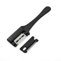 Kit professionnel de ciseaux de coupe de cheveux, ensemble de ciseaux à dents plats avec peigne pour barbiers et coiffure 4 pièces