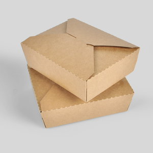 Caja Kraft marrón desechable impresa personalizada para embalaje de alimentos para llevar rápido para ensalada comida enlatada almuerzo sándwiches revestimiento UV - Product Image 1