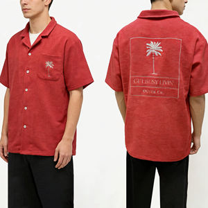 Serviettes de plage personnalisées en coton pour hommes, t-shirts en tissu éponge, t-shirts d'été pour hommes, chemises-serviettes surdimensionnées pour hommes - Product Image 1