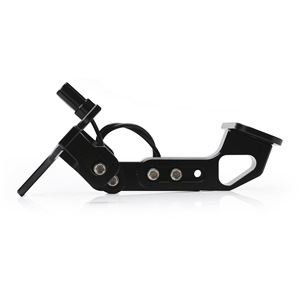 Support de plaque d'immatriculation de moto avec lumières LED, cadre arrière réglable pour modification et amélioration, en aluminium noir, rouge, or - Product Image 4