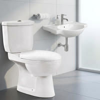 Ensemble de sanitaires de salle de bain en gros : WC suspendu et lavabo mural deux pièces