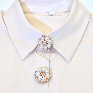 Jinyi Button Factory Directly Fashion Pearl Button Cover Logo Brand Pattern Decorative Flower Button for Women Shirt Clothes - Product Image 1