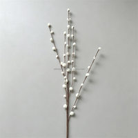 L-412 Bunga Hias Artificial Pussy Willow Branch Warna-warni untuk Dekorasi Pernikahan, Rumah, Natal, Vas