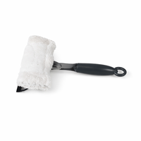 Nettoyeur de vitres et raclette 2-en-1 avec tampon en microfibre pour nettoyeurs de vitres