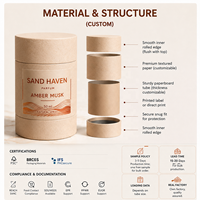 Emballage en tube de papier écologique OEM personnalisé, matériaux recyclés pour parfum, poudre libre, huile essentielle, cadeau (toute taille de cylindre)