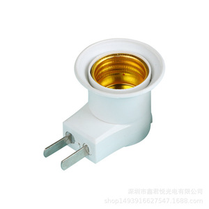 ขั้วหลอดไฟ LED แบบเกลียว E27 พร้อมสวิตช์ ปลั๊กเสียบผนัง อะแดปเตอร์ 220V 10A ซ็อกเก็ตพลาสติกแบบไม่ต่อสายดิน - Product Image 1