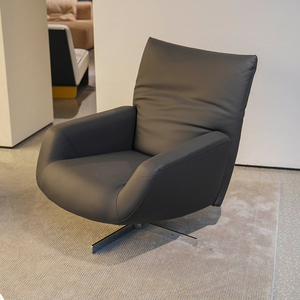 <span class=keywords><strong>Fauteuil</strong></span> pivotant en cuir confortable, <span class=keywords><strong>fauteuil</strong></span> élégant à dossier <span class=keywords><strong>haut</strong></span> pour salon, bureau à domicile - Product Image 3