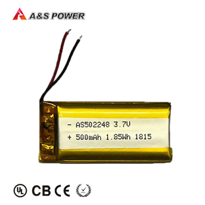 UL1642/CB approved 502248 <span class=keywords><strong>3</strong></span>,7 V 500 mAh rechargeable watch smart Lithium Polymer Battery Li-ion - Product Image 6