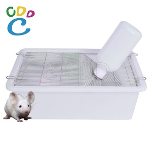 Jaulas de Cría para Ratas de Laboratorio, Jaula de Alimentación para Ratones y Roedores con Botella de Agua, Cierre de Botón a Presión de Plástico, Color Blanco, Tamaños A/B/C/D - Product Image 3