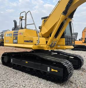 รถขุดตีนตะขาบ Komatsu PC200 มือสองจากญี่ปุ่นแท้ ขนาด 20 ตัน ระบบไฮดรอลิก ชั่วโมงการทำงานต่ำ เหมาะสำหรับงานก่อสร้าง - Product Image 1