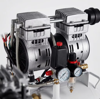 Compresseur d'air à piston sans huile portable pour usage dentaire, 35L, 8 bars, 0,75KW, refroidi par air, mini haute pression, usage clinique