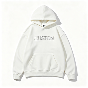 เสื้อฮู้ดดี้ผู้ชายคุณภาพสูง 350GSM ผ้าหนา ทรงหลวม ปักลาย สตรีทแวร์ - Product Image 1
