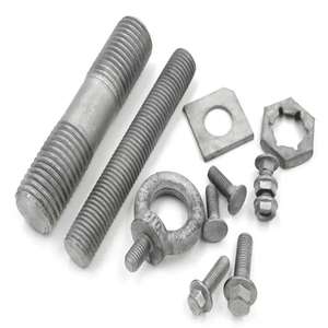 उच्च शक्ति स्टील हेक्स सिर बोल्ट उच्च जस्ता गर्म-डुबकी गैल्वेनाइजेशन दीन मानक A2-70 के साथ डबल अंत करना - Product Image 6