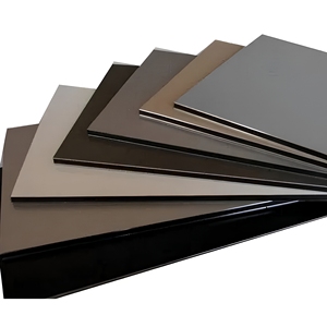 Panneau composite en aluminium 3 mm, revêtement PVDF, ignifuge, panneau mural extérieur moderne, longueur personnalisée - Product Image 1
