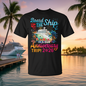 Camiseta para parejas de la excursión de aniversario a bordo del barco 2026 - Product Image 3