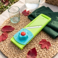 Mandoline Snijder 2-in-1 Handmatige Groentesnijder PP Plastic Vaatwasmachinebestendig 1,7 mm Fijne Snijder Precieze Eenvoudige Voedselbereiding