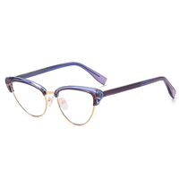 MS 81096 mujeres TR90 + Metal ojo de gato marco óptico pantalla personalizada fotocromática Anti-Luz Azul gafas diseño de moda