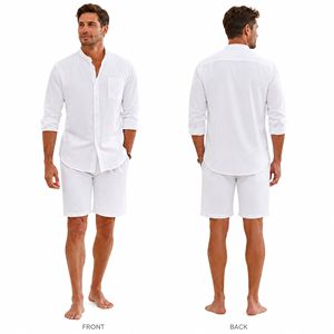 Traje <span class=keywords><strong>de</strong></span> dos piezas <span class=keywords><strong>de</strong></span> verano para <span class=keywords><strong>hombre</strong></span>, camisa <span class=keywords><strong>de</strong></span> manga larga con botones, pantalones cortos, cárdigan, ropa <span class=keywords><strong>de</strong></span> playa informal, chándal <span class=keywords><strong>de</strong></span> 2 uds, <span class=keywords><strong>conjunto</strong></span> <span class=keywords><strong>de</strong></span> pantalones cortos <span class=keywords><strong>de</strong></span> <span class=keywords><strong>lino</strong></span> para <span class=keywords><strong>hombre</strong></span> - Product Image 2