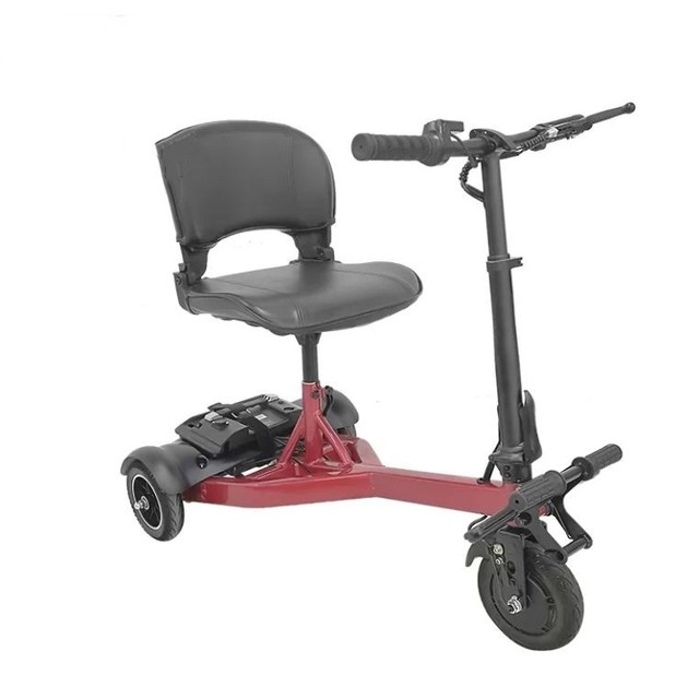 Small 3 Wheel Digital Electric Scooter for Adults Fully Enclosed Folding Waterproof Mobility Tricycle Light Weight