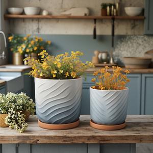 Ceramic Garden Planter <strong>Flower</strong> <strong>Pot</strong> for Indoor/Outdoor Plants Stylish Home Decor - Product Image 2