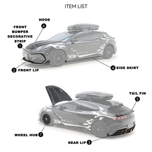 2024-2025 Car Modification Upgrade Carbon Fiber Front Bumper Rear Bumper Body Kit for DENZA Z9GT <b>Plug</b>-in Hybrid Version - Product Image 3