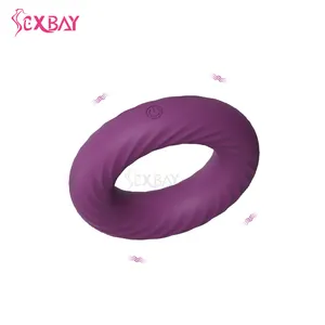 Sexbay can be customized liquid silicone with wireless remote vibration electric locking ring suitable for men