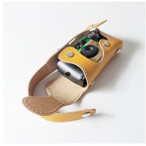 Custom-made PU leather instant <b>camera</b> storage <b>bag</b>, SLR <b>camera</b> protective case, travel handheld <b>camera</b> <b>bag</b>. - Product Image 2