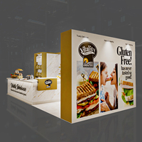 Booth Kayu Modular Rakitan Cepat 30 Menit, Dapat Digunakan Kembali, Ukuran 3x6m, untuk Pameran Dagang dengan Desain 3D Kustom