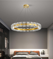 Lustre de plafond italien haut de gamme, design artistique créatif, anneau lumineux de luxe, stable pour salon